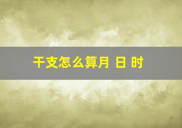 干支怎么算月 日 时